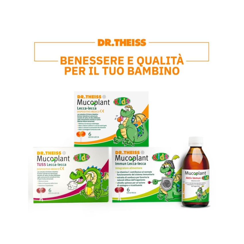 Lecca-Lecca Mucoplant Kids Immun di Dr. Theiss - 6 Pezzi