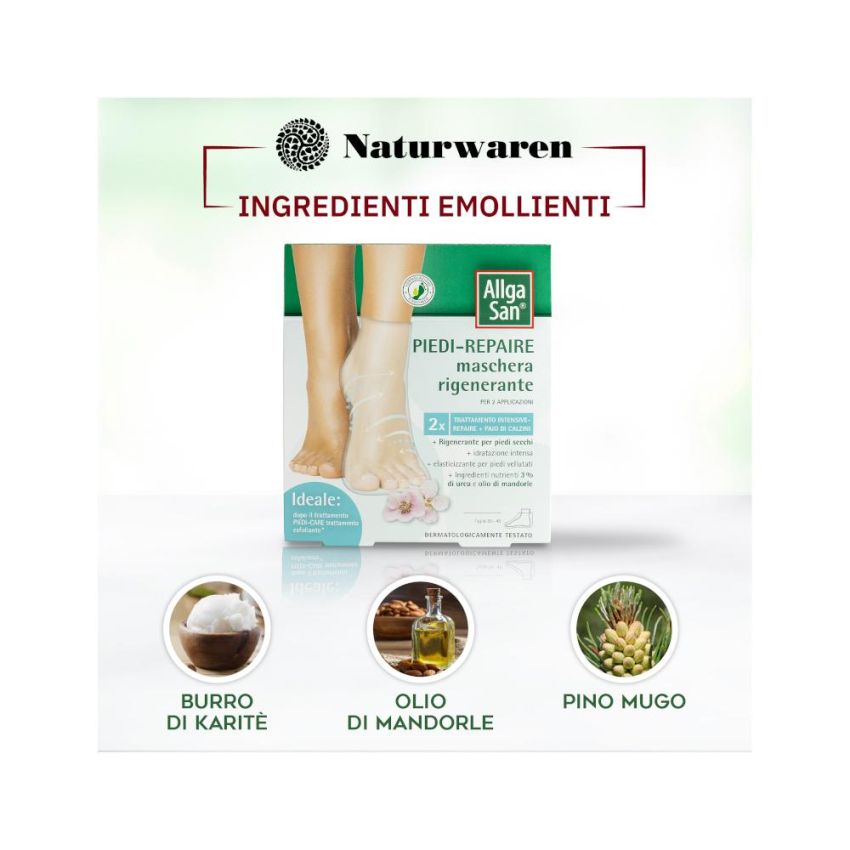 AllgaSan Maschera Rigenerante per Piedi, 28ml
