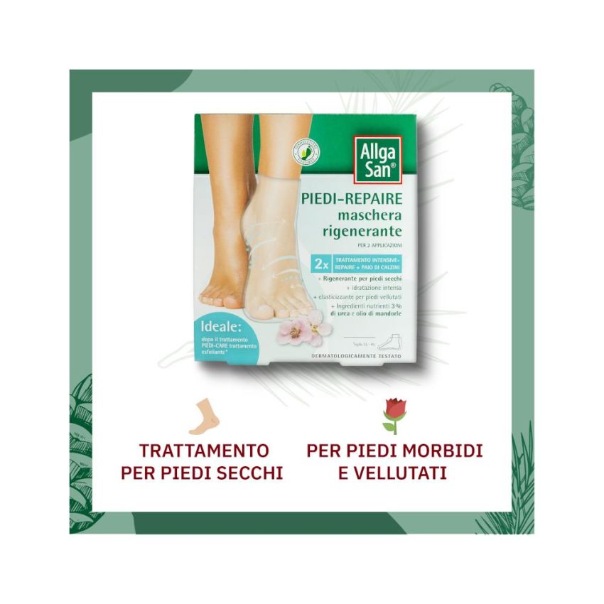 AllgaSan Maschera Rigenerante per Piedi, 28ml