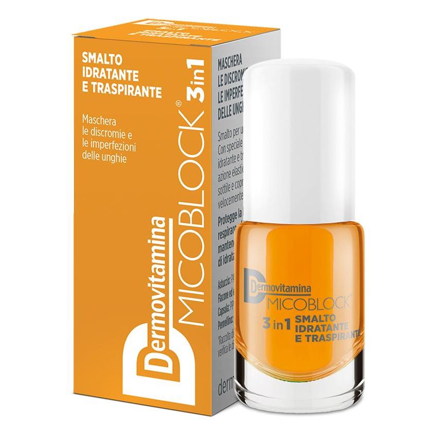 Dermovitamina Micoblock Smalto 3-in-1 Antimicotico Tono Giallo, 5ml