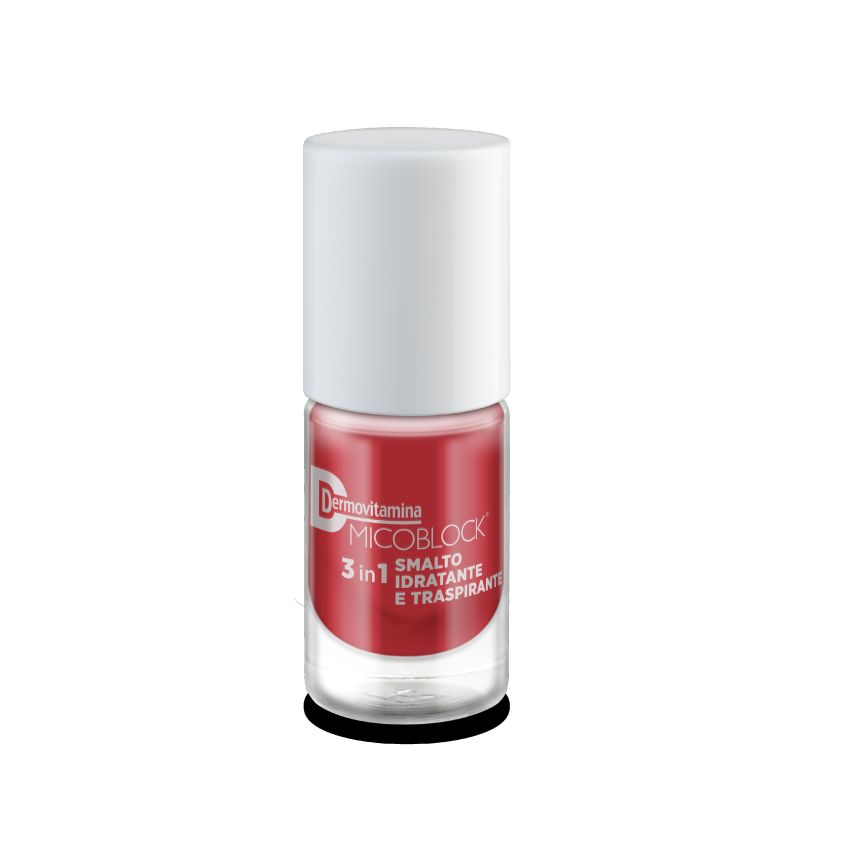 Dermovitamina Micoblock 3-in-1 Rosso Mattone Smalto per Unghie, 5ml