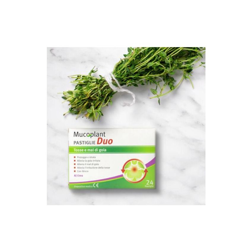 Mucoplant Duo Timo Pastiglie per la Gola - Confezione da 24 Pezzi