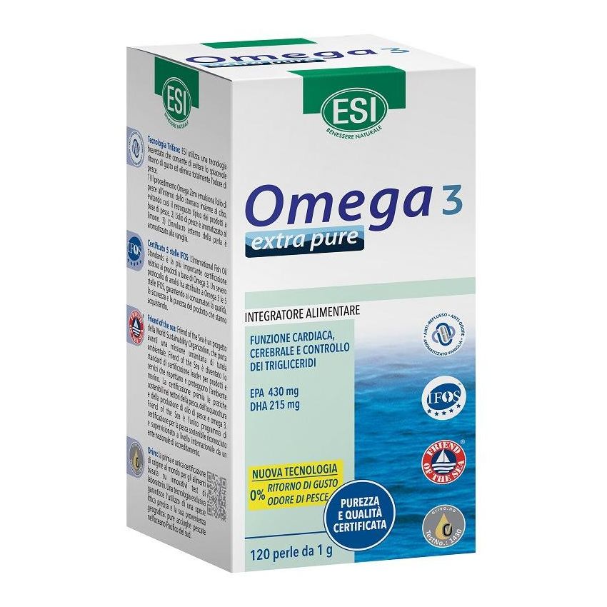 ESI Omega 3 Extra Pure - Supplemento con 120 perle