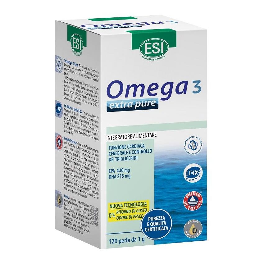 ESI Omega 3 Extra Pure - Supplemento con 120 perle
