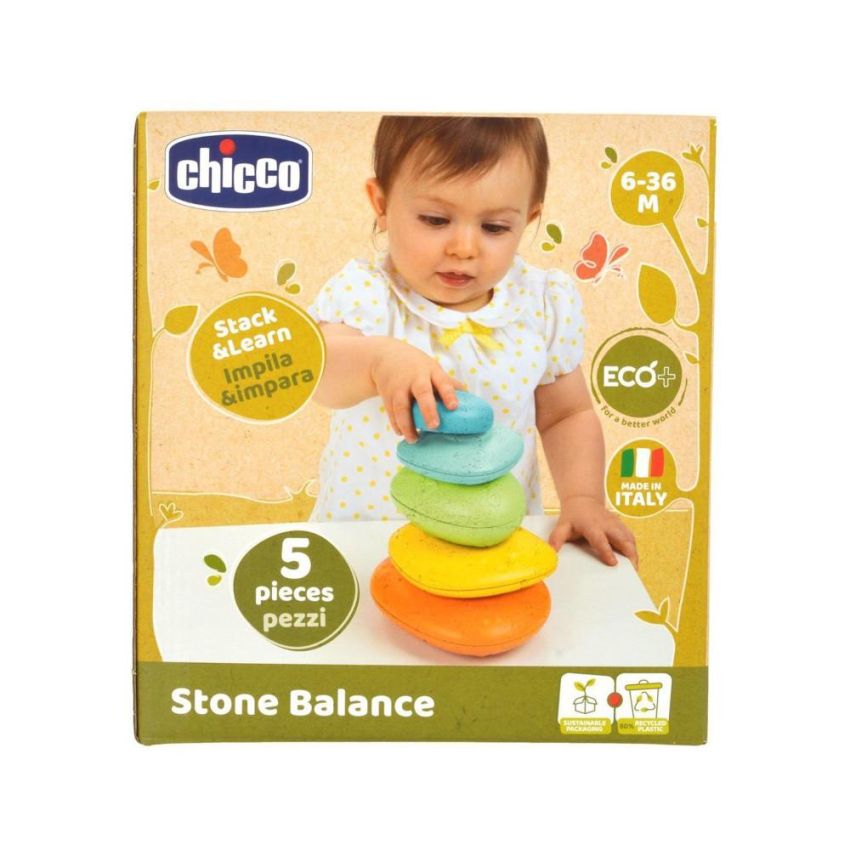 Chicco Gioco Bilanciamento delle Pietre per Bambini dai 6 ai 36 Mesi