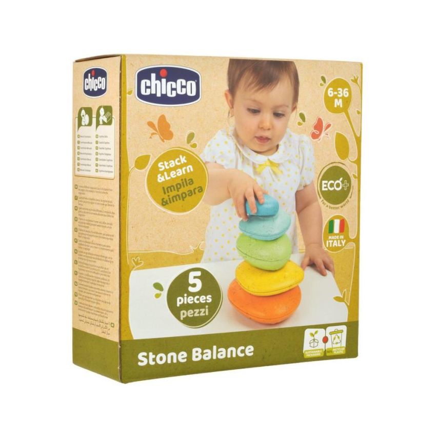Chicco Gioco Bilanciamento delle Pietre per Bambini dai 6 ai 36 Mesi