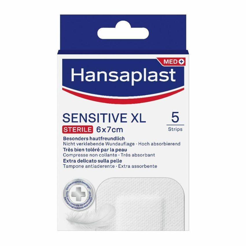 Hansaplast Sensitive XL Cerotti Ipoallergenici, 5 Pezzi