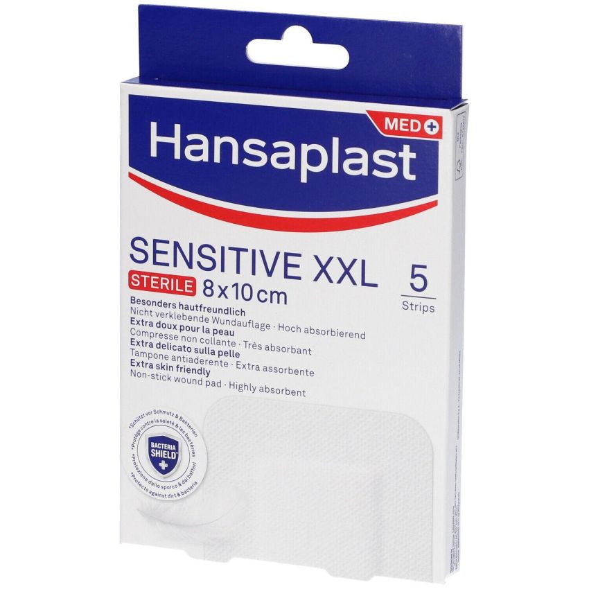 Hansaplast Cerotti Sensitive XXL Extra Large 5 Pezzi, 8x10cm