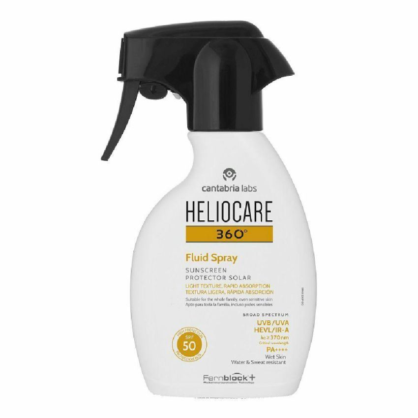 Lozione Solare Spray Heliocare 360 - Fluida SPF50, 250ml