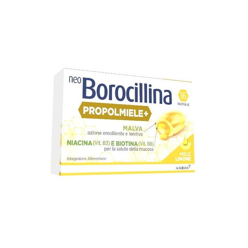 Neoborocillina Propolmiele con Miele e Limone - 16 Pastiglie