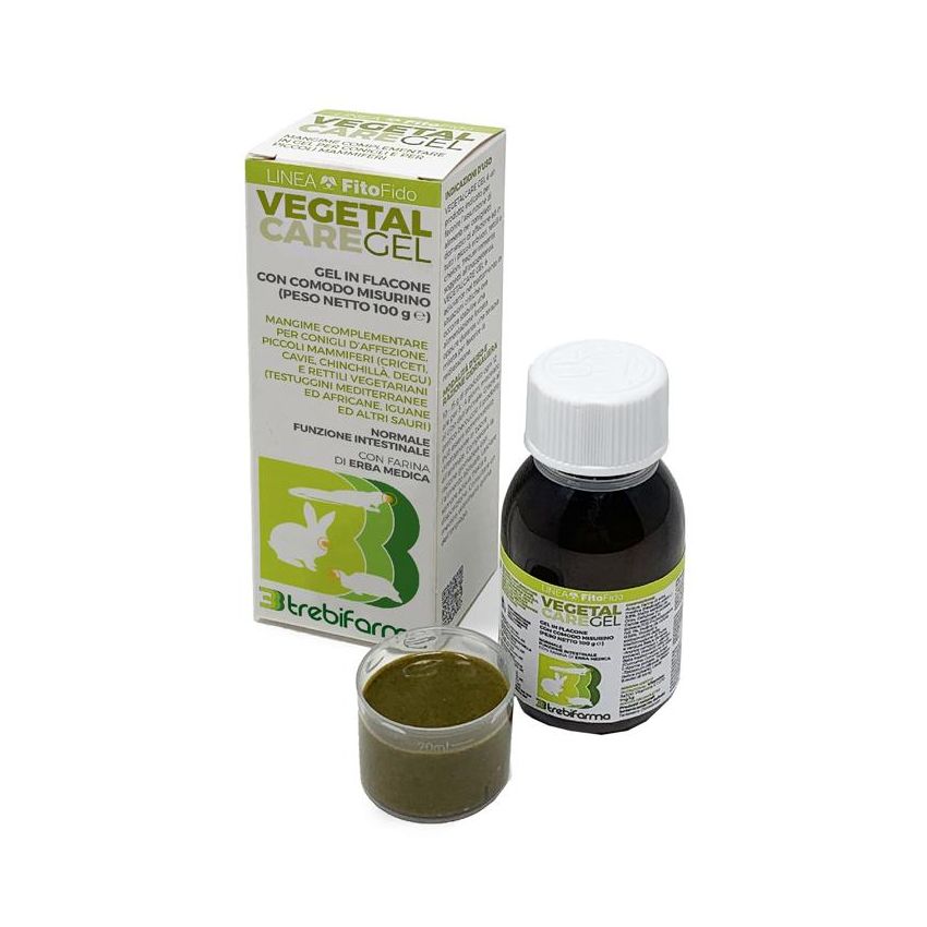 Trebifarma Vegetal Care - Gel Mangime Complementare Naturale per Piccoli Mammiferi - 100g