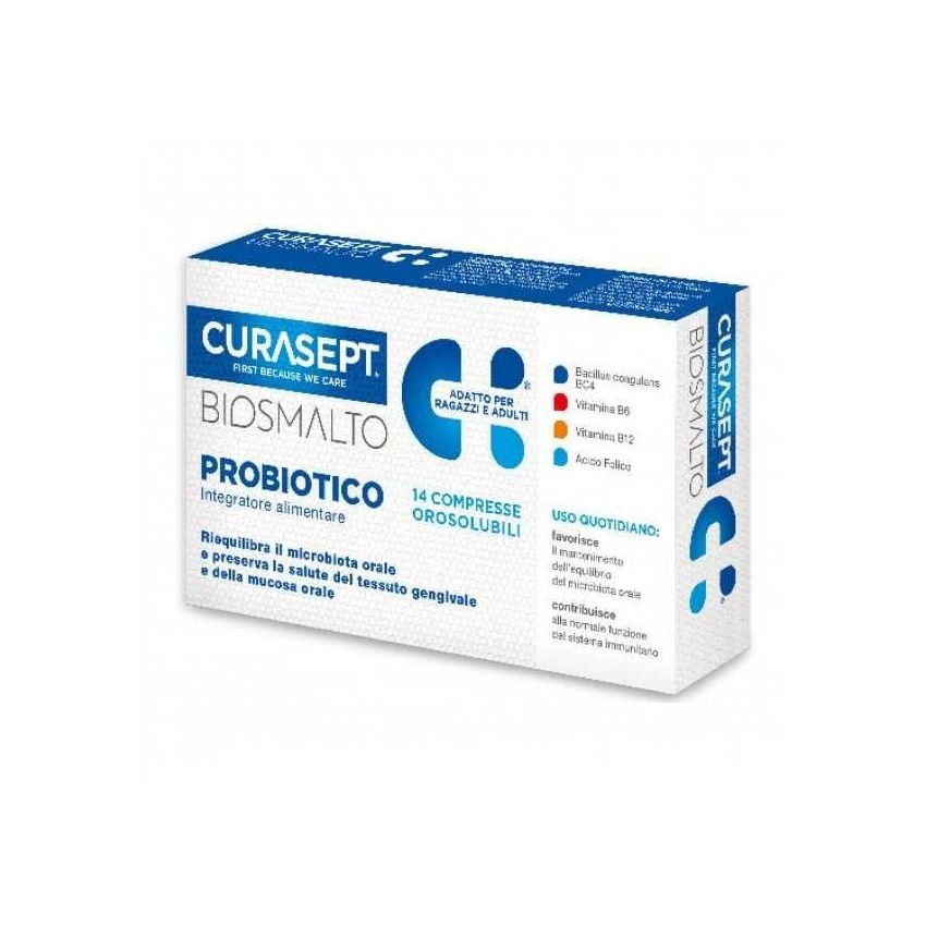 Curasept Biosmalto Probiotico - 14 Compresse per Salute Orale
