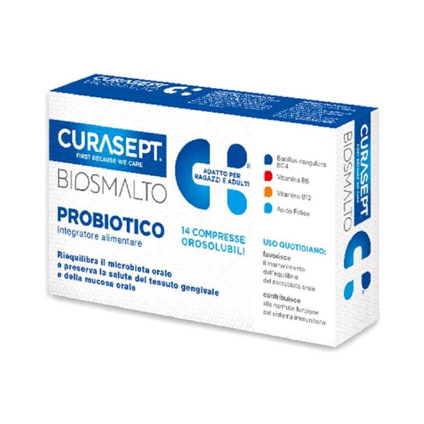 Curasept Biosmalto Probiotico - 14 Compresse per Salute Orale