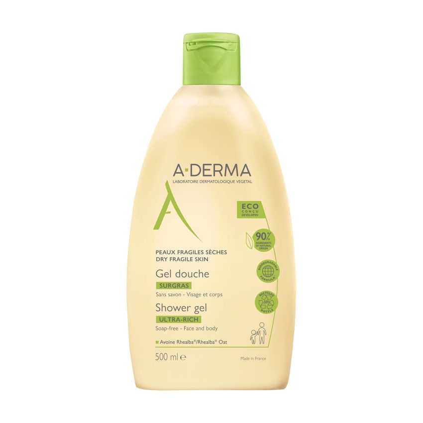 A-Derma Gel Doccia Ultra-Nutriente Sugras 500ml