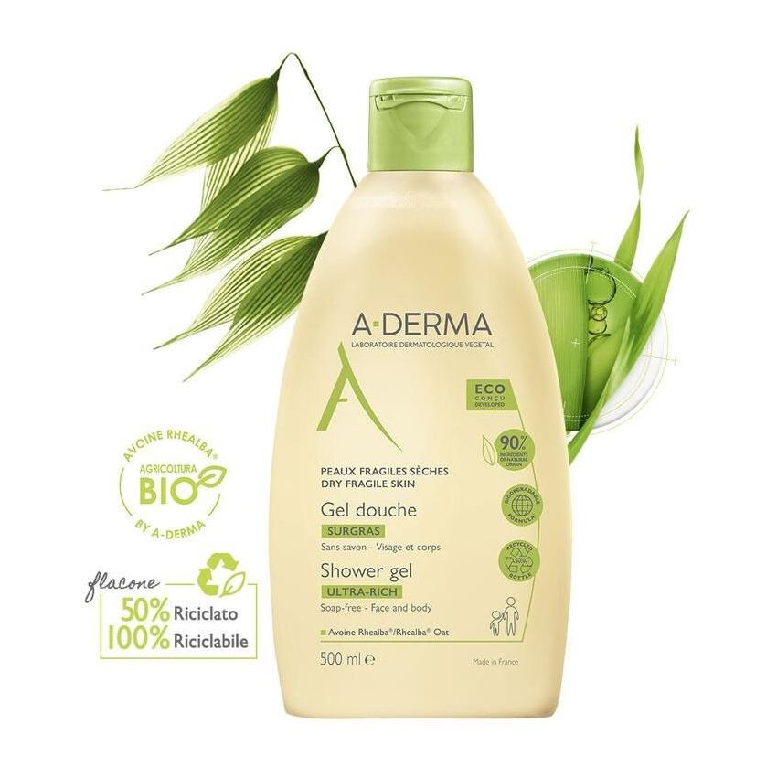 A-Derma Gel Doccia Ultra-Nutriente Sugras 500ml