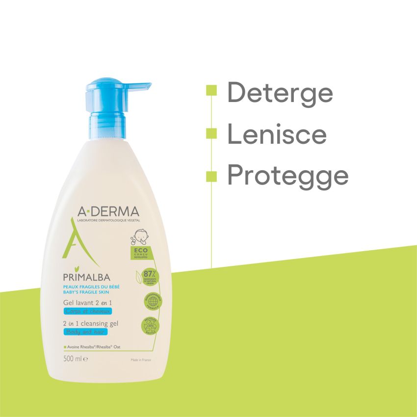 Gel Detergente 2 in 1 Primalba di A-Derma - 500ml