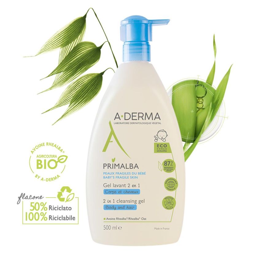Gel Detergente 2 in 1 Primalba di A-Derma - 500ml