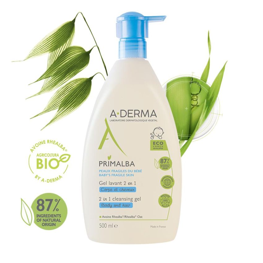 Gel Detergente 2 in 1 Primalba di A-Derma - 500ml