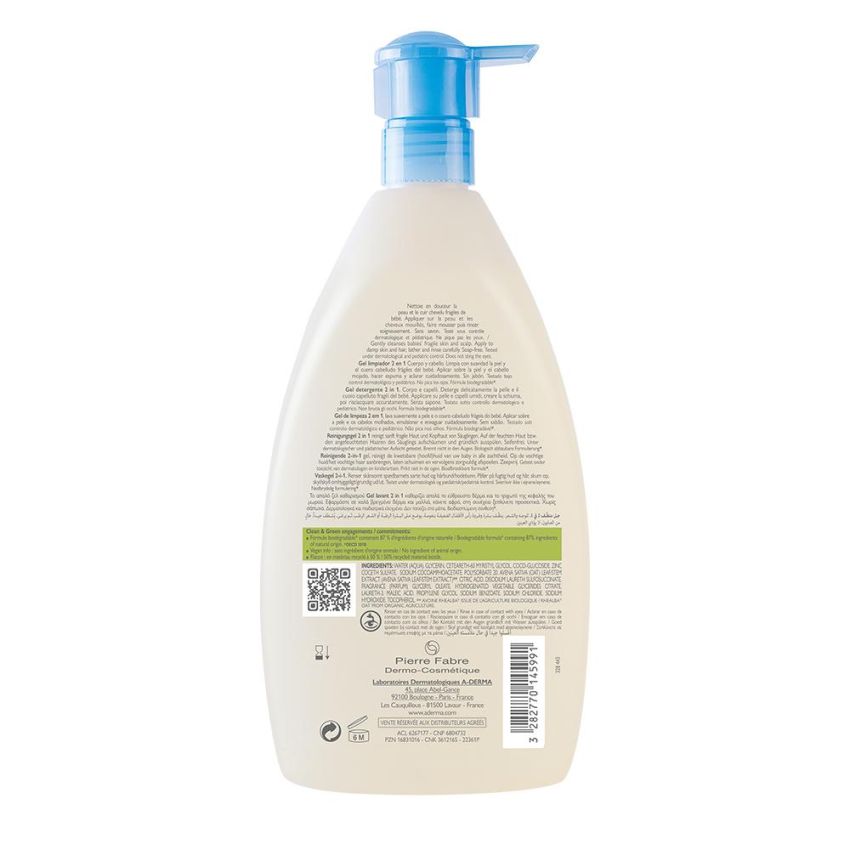 Gel Detergente 2 in 1 Primalba di A-Derma - 500ml