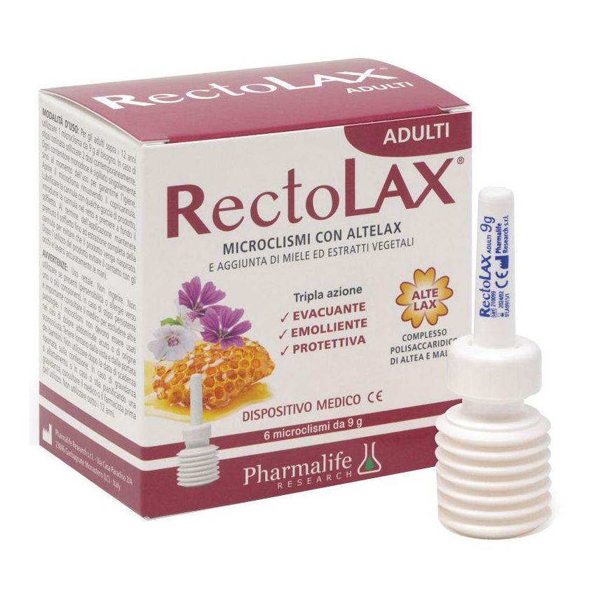 Rectolax Microclismi per Adulti - Confezione da 6 Pezzi, 9g Ciascuno