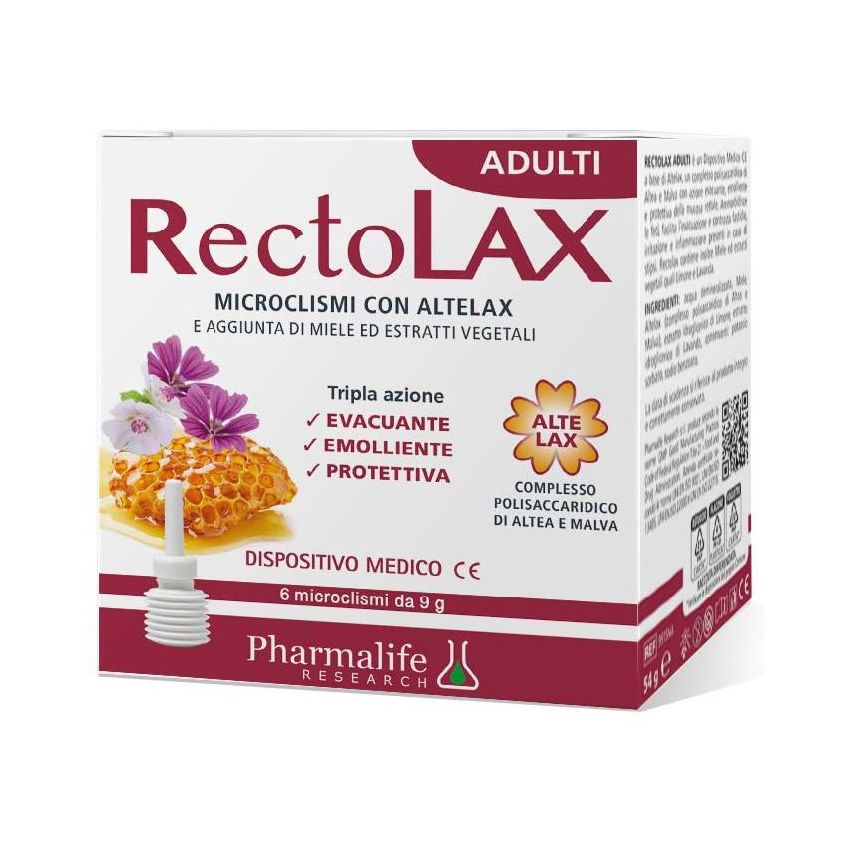 Rectolax Microclismi per Adulti - Confezione da 6 Pezzi, 9g Ciascuno