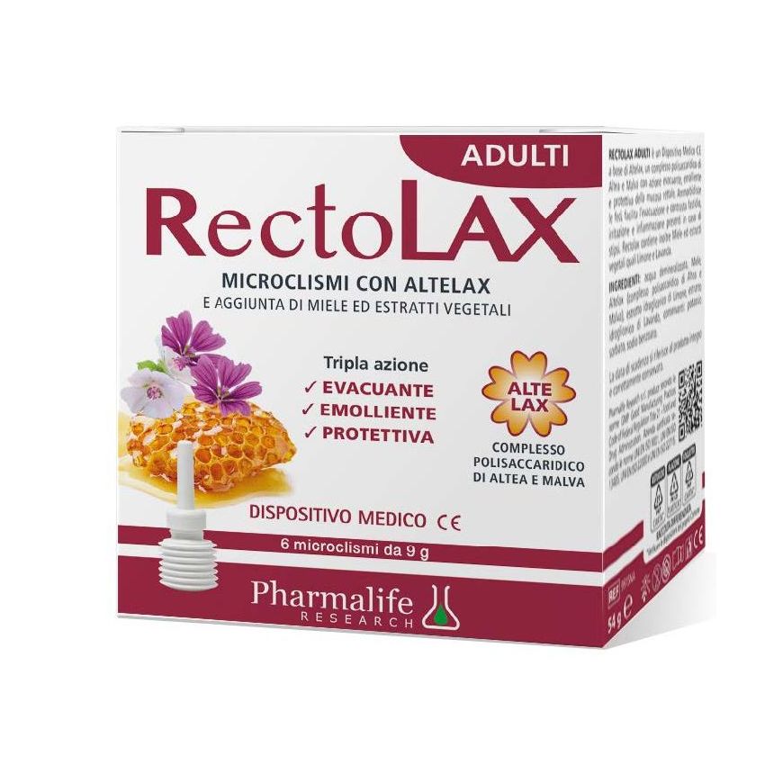 Rectolax Microclismi per Adulti - Confezione da 6 Pezzi, 9g Ciascuno