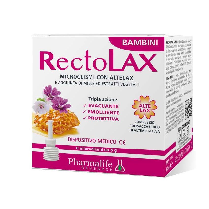 Rectolax Microclismi Pediatrici 6 Pezzi da 5g per Bambini