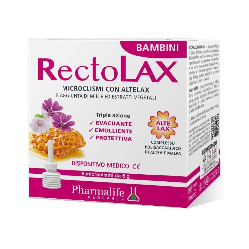 Rectolax Microclismi Pediatrici 6 Pezzi da 5g per Bambini