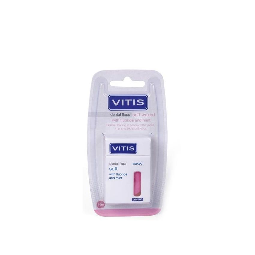 Vitis Soft Dental Floss con Fluoro e Menta - Filo Interdentale con Cera