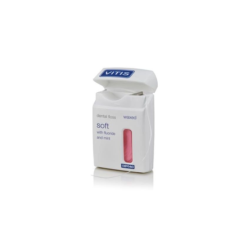 Vitis Soft Dental Floss con Fluoro e Menta - Filo Interdentale con Cera