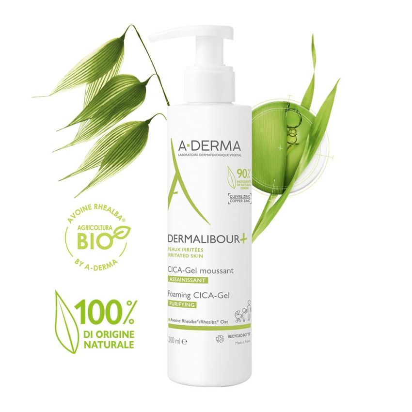 Aderma Dermalibour+Cica Gel 200ml - Detergente Purificante