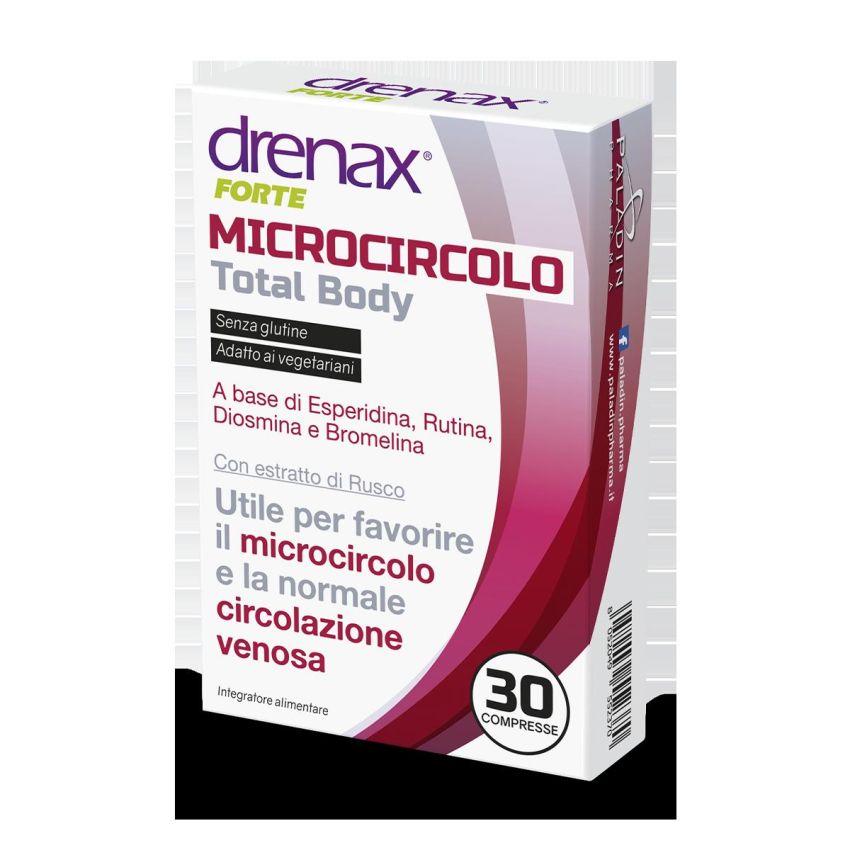 Drenax Forte Total Body - Compresse per il Microcircolo, Confezione da 30
