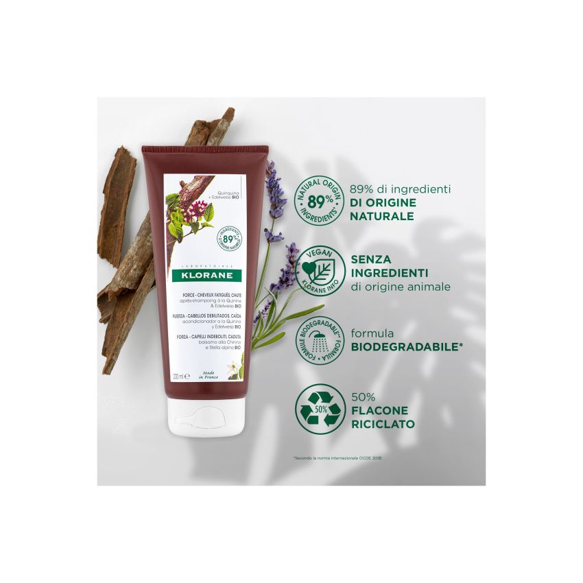 Klorane Balsamo Biologico alla Chinina e Stella Alpina - 200ml