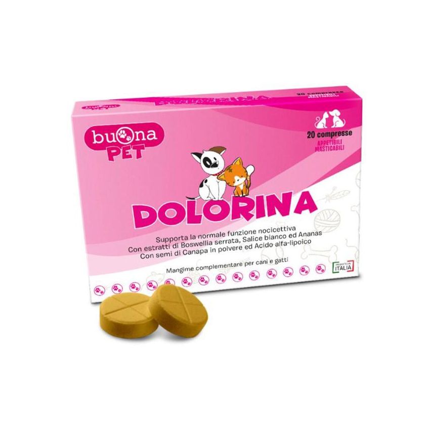 Dolorina Compresse Supplementari per Alimentazione di Cani e Gatti - 20 Pezzi