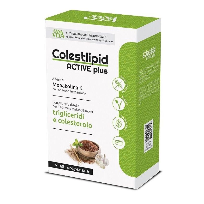 Sanavita Colestlipid Plus - Integratore per il Colesterolo, 45 Compresse