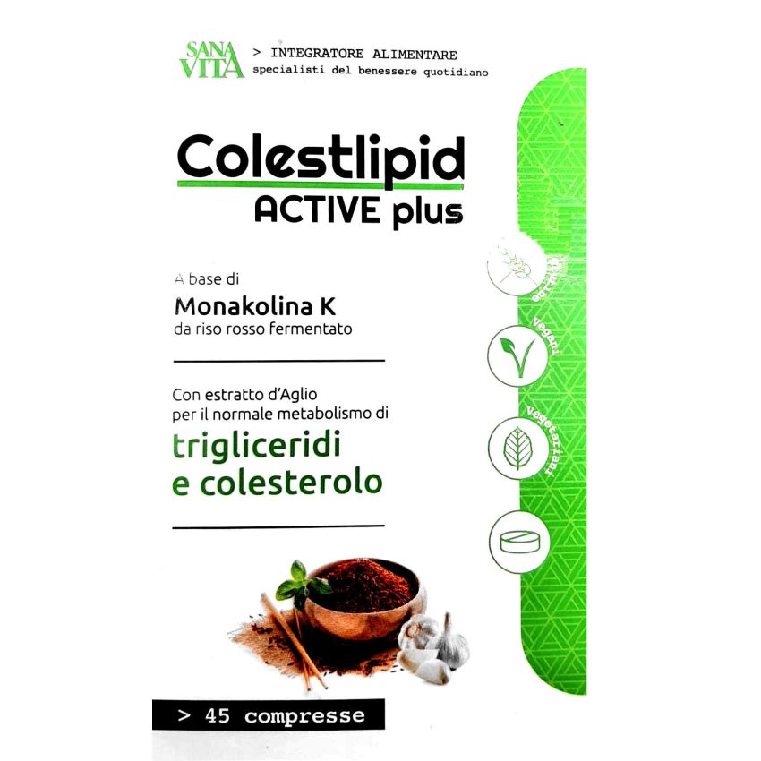 Sanavita Colestlipid Plus - Integratore per il Colesterolo, 45 Compresse