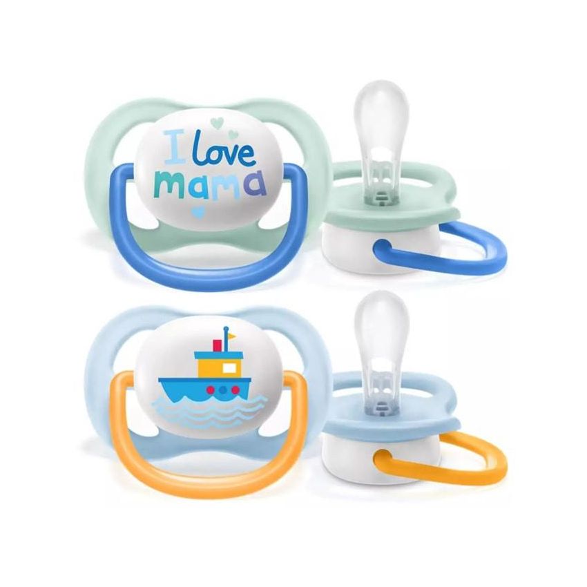 Philips Avent Ultra Air - Set di 2 Succhietti per Maschio 0-6 Mesi