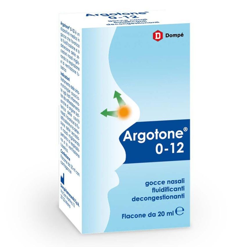 Argotone 0-12 Gocce Nasali Fluidificanti e Decongestionanti, 20ml