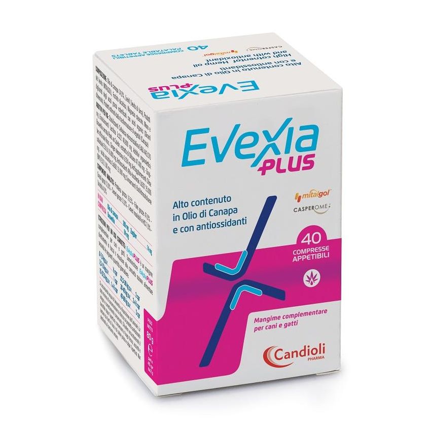 Evexia Plus - Integratore Nutrizionale Avanzato per Cani e Gatti - 40 compresse