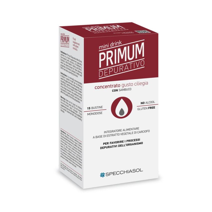 Primum Minidrink Depurativo al Gusto di Ciliegia - 15 Bustine