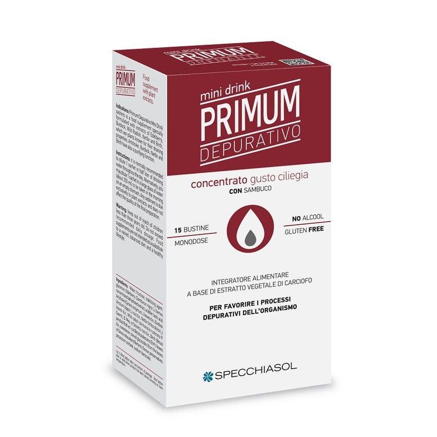 Primum Minidrink Depurativo al Gusto di Ciliegia - 15 Bustine