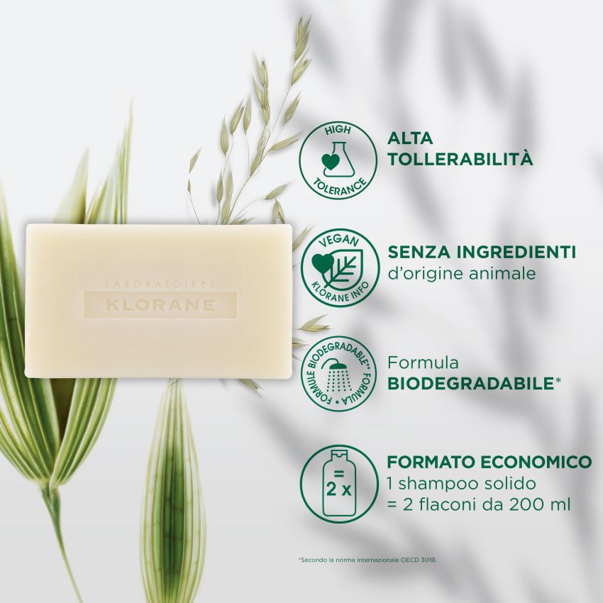 Shampoo Solido all'Avena Klorane - 80g