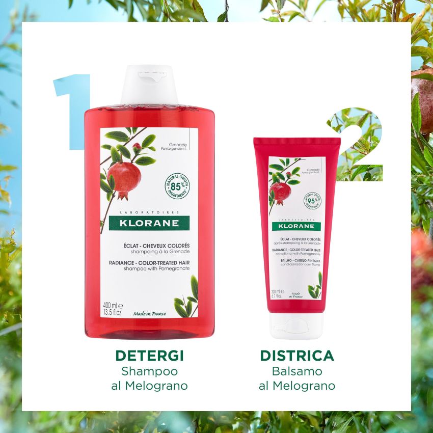 Klorane Shampoo al Melograno 200ml per Capelli Colorati