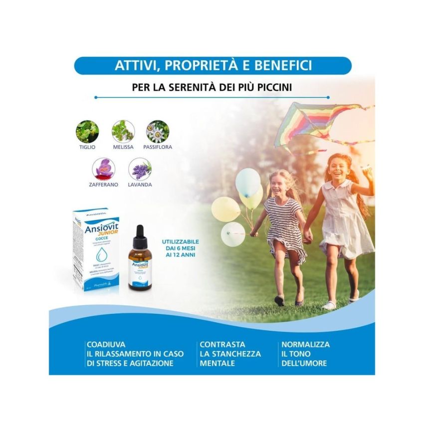 Ansiovit Junior - Gocce Calmanti per Bambini 30 ml