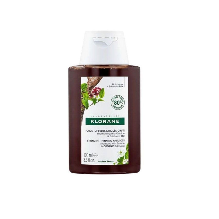 Klorane Shampoo Bio alla Chinina e Stella Alpina da 100ml - Specifico per la Caduta dei Capelli