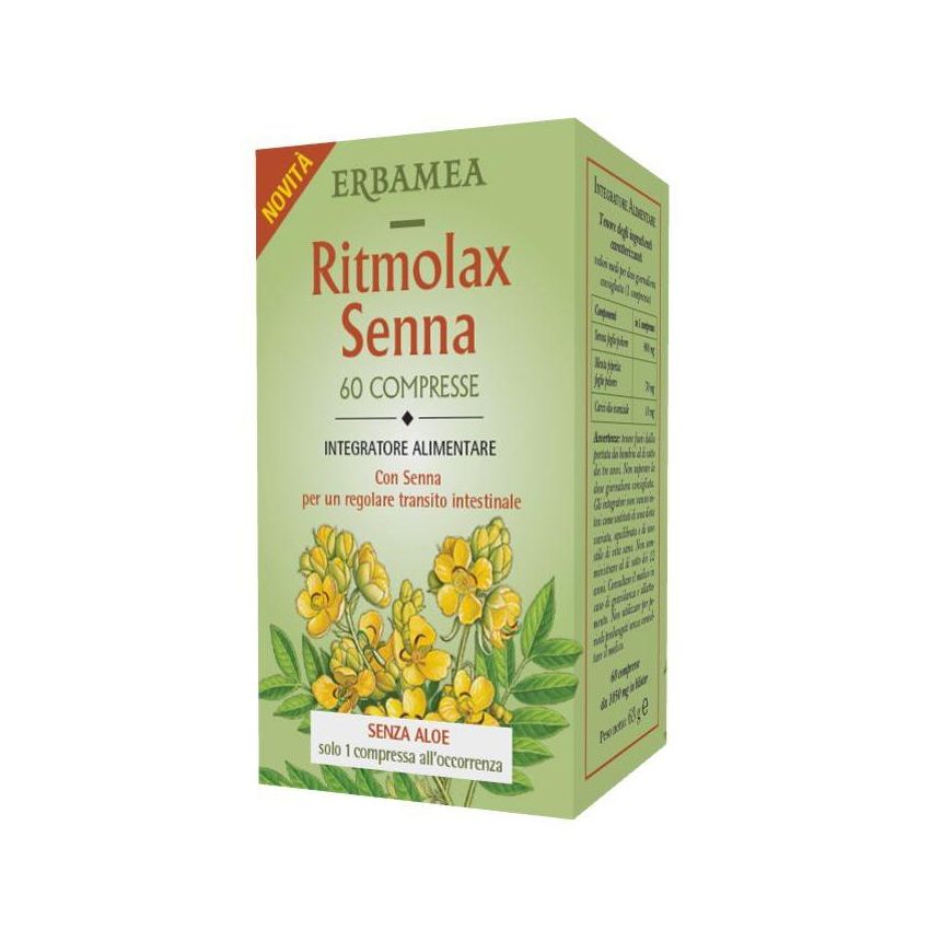 Ritmolax - Compresse di Senna per Regolarità Intestinale, 60 Pezzi