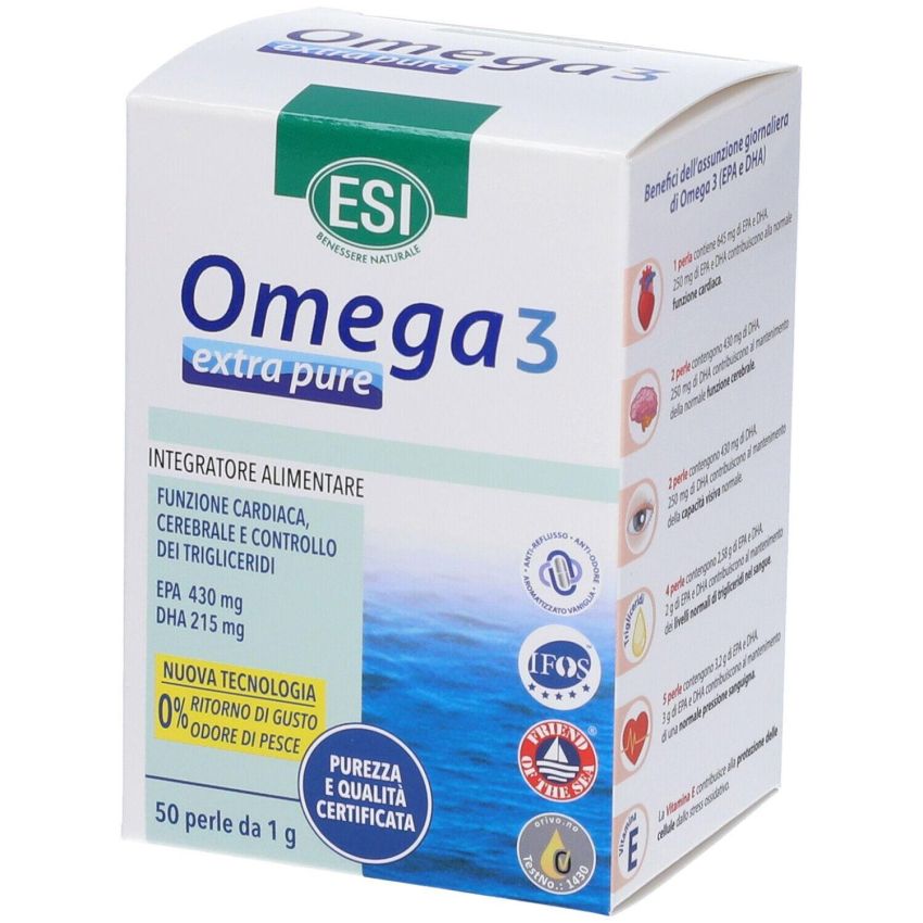 Esi Extra Pure Omega 3 Supplemento, 50 Perle
