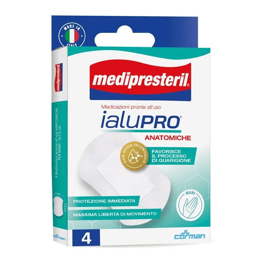 Medipresteril Ialupro - Medicazione Anatomica per Mani 5x7,5cm - 4 Pezzi