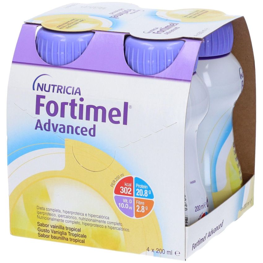 Fortimel Advanced Tropical Vanilla Supplement Drink 4x200ml