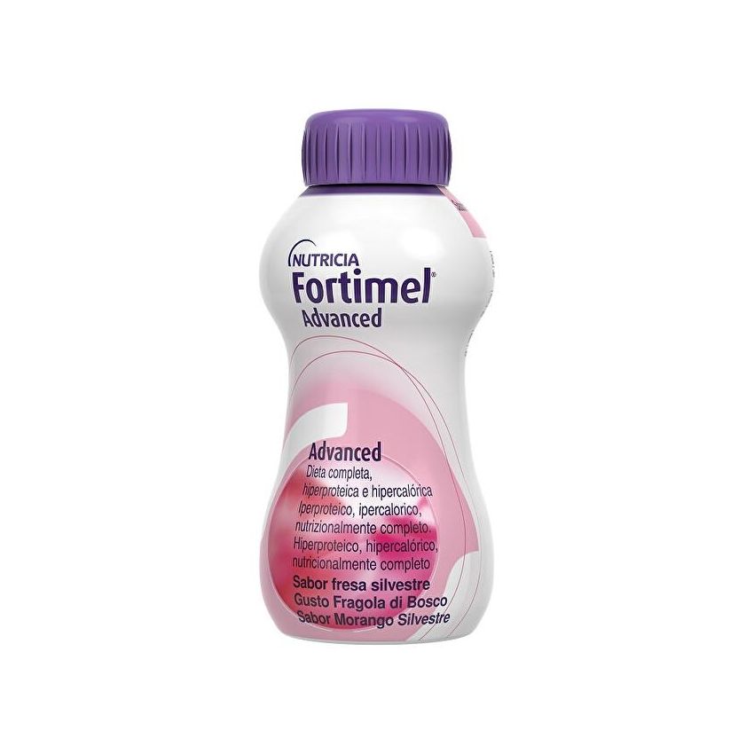 Danone Fortimel Advanced - Sapore di Fragola di Bosco - Pack da 4x200ml